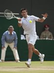 FM 2010 Wimbledon Novak Djokovic running forehand