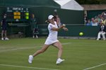 2010 Wimbledon Justine Henin running forehand