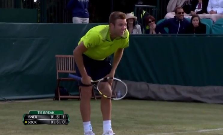 Video: Jack Sock Thumps Serve off Lineswoman’s Head at Boodles 