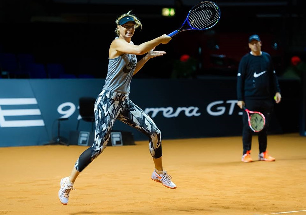Watch: Sharapova's Stuttgart Practice Return