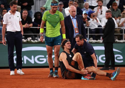 Zverev Has Torn Ligaments in His Right Foot  