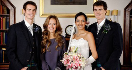 Andy Murray and Jamie Murray At Wedding
