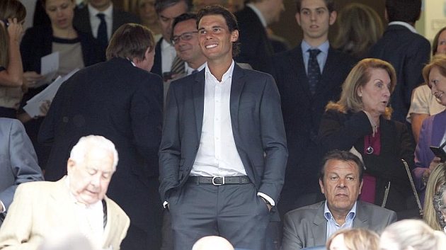 Video: Rafael Nadal Gets Carried Away at Real Madrid Match 