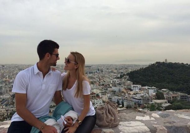 Djokovic and Jelena pregnant 2014