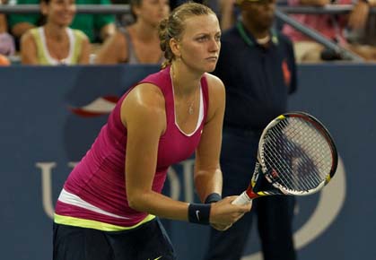 Petra Kvitova in the fourth round of the 2012 US Open
