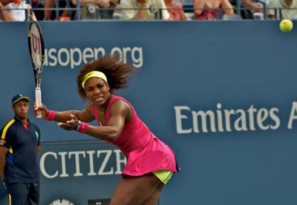 Serena Williams will face Sara Errani in the semifinals of the 2012 US Open