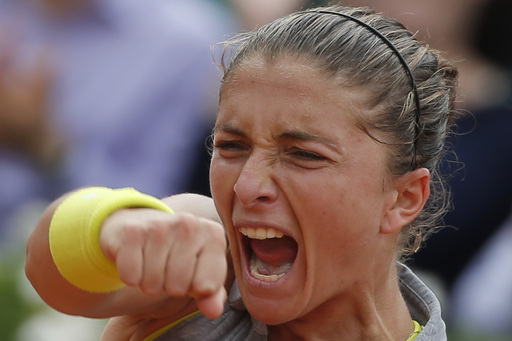 Sara Errani Fist Pump French Open 2014