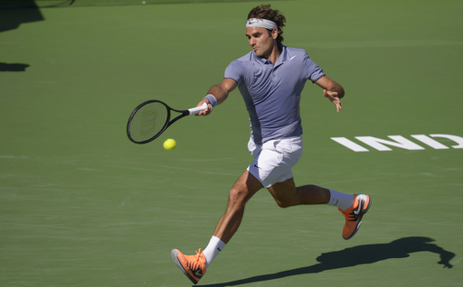 Roger Federer Running Indian Wells 2014