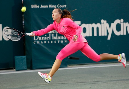 Jelena Jankovic Running Charleston 2014