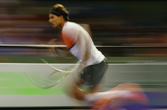 Rafael Nadal blazing