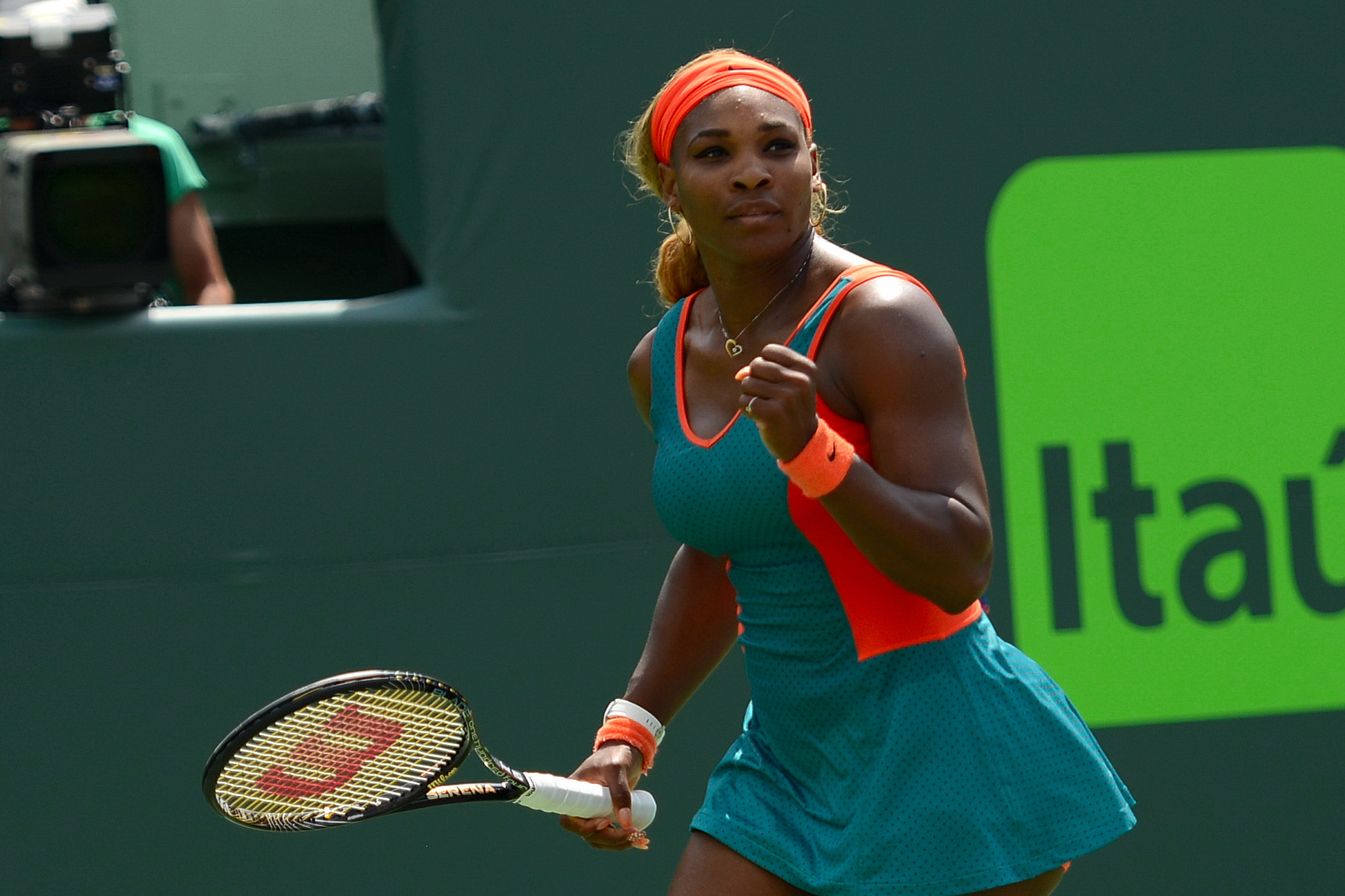 Serena Williams Celebrates Sony Open Semfinals 2014