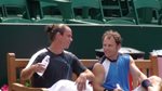 Mike Russell and Xavier Malisse bench