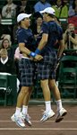 2010 US Men's Clay Court Championship Houston Bryan Brothers Chest Bump 