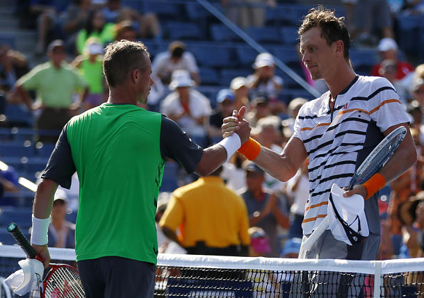 Tomas Berdych and Lleyton Hewitt, 2014 US Open