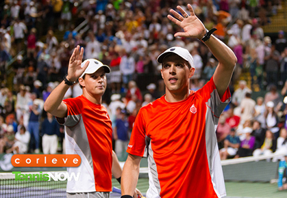Bryan Brothers Salute Crowd