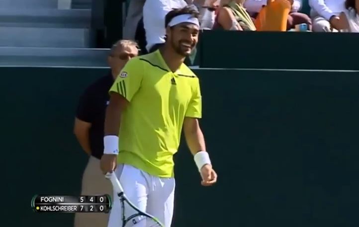 Video: Fabio Fognini Hits a Spectacular Tweener at the Boodles 