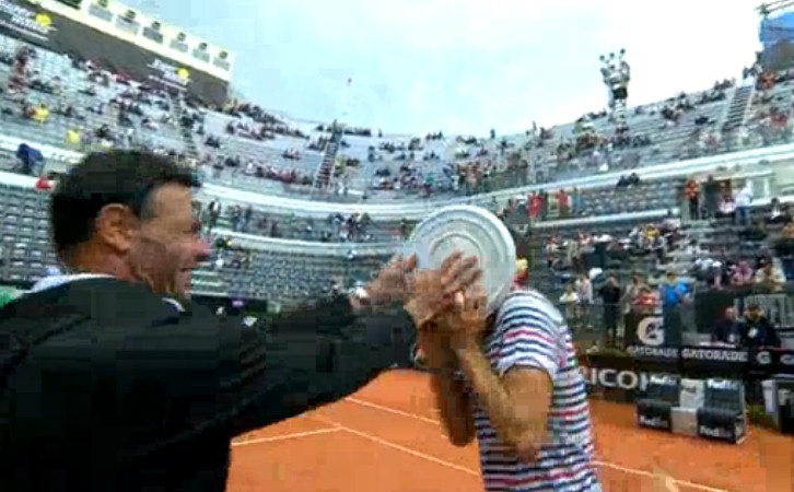 Video: Grigor Dimitrov Reaches First Masters Semifinal and Gets Pie in the Face 