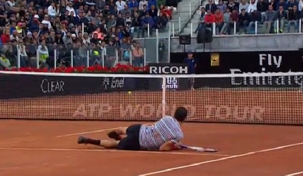 Video: Dimitrov Dives for Volley in Rome to Set up MP vs. Berdych 