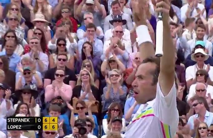 Video: Stepanek and Lopez Play the Grass-Court Point of the Year at Queen’s Club 