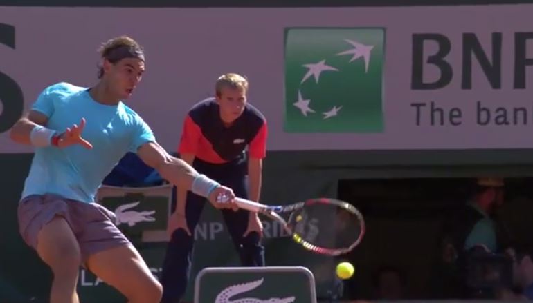 Video: Nadal Bends a Forehand Using Magical Powers 