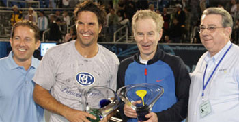 John McEnroe, Pat Rafter Score Wins at Statoil Masters 