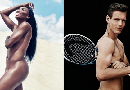 Tomas Berdych and Venus Williams Pose for ESPN's Body Issue 