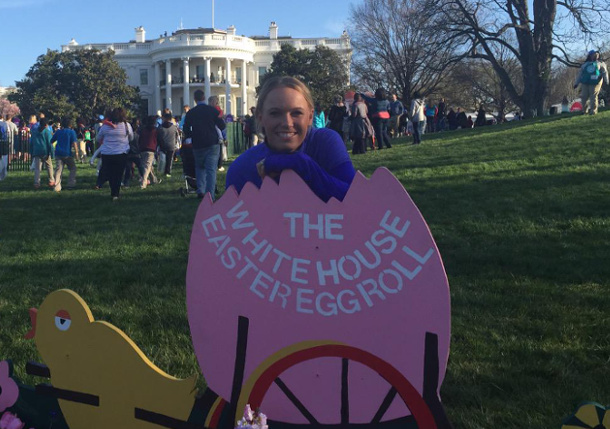 President Obama, Wozniacki Play Tennis At White House Easter Egg Roll 