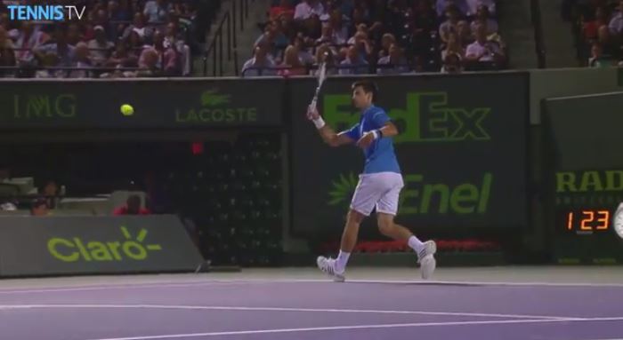 Djokovic’s No-Look Pass vs. Isner 