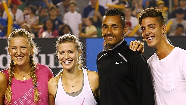 Bouchard Says Mixed Doubles Partner Kyrgios is Good for the Game 