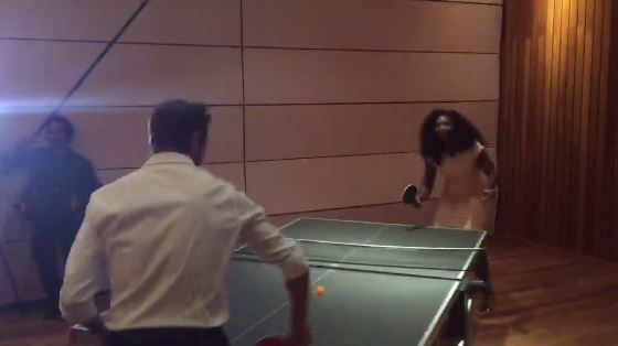 Serena Williams, Stanimal Battle for Ping-Pong Bragging Rights  
