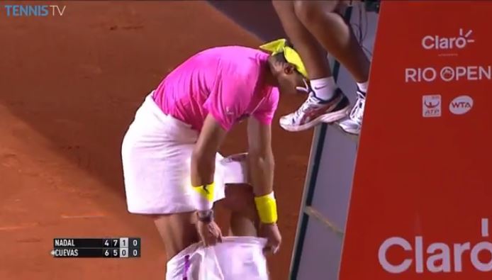 Video: Nadal’s On-Court Wardrobe “Malfunction”  