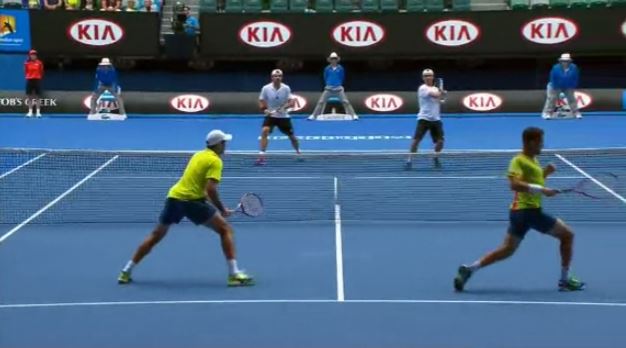 Gif: Fognini Pegs Rojer During Doubles Semis 