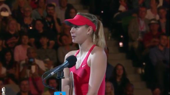 Video: Sharapova Gets Rave Reviews for Runner-Up Speech 