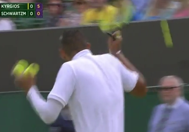 Video: Kyrgios Hits Linesman in Head With Soft Strike 