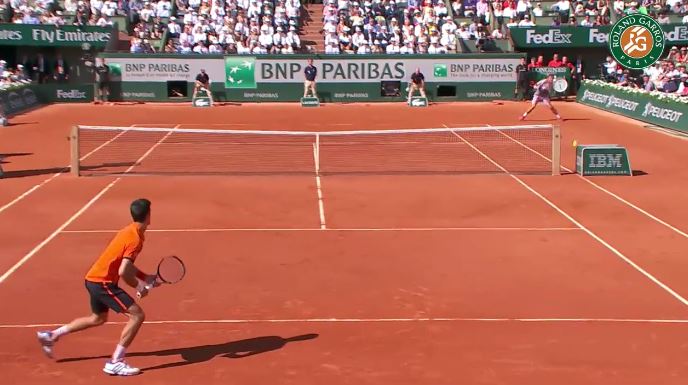 Video: Zoning Wawrinka Goes Around Net Post, Claims Third Set in Roland Garros Final 