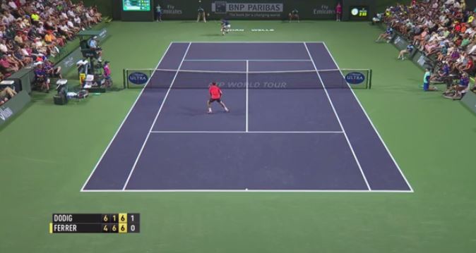 Dodig Flummoxes Little Beast with Improbable Lob 