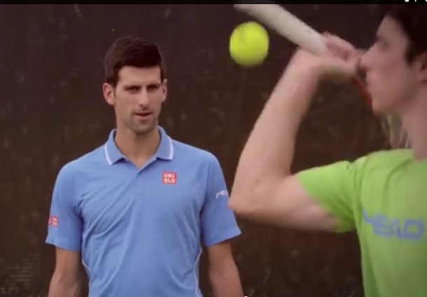 Video: Novak Djokovic vs. Trick Shot Artist 