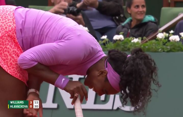 What Made Serena Crack up During Her First Round Match at Roland Garros?  