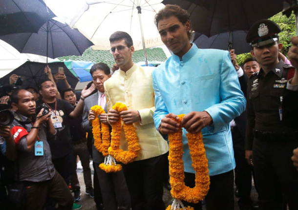 Video: Djokovic, Nadal Pay Respects in Bangkok 