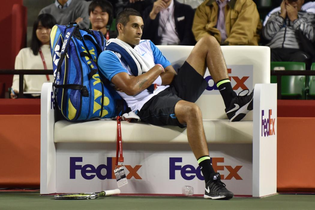 Video: Kyrgios Misses the Broad Side of Barn vs. Paire in Tokyo 