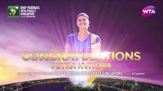 Kvitova Qualifies for Singapore, Four Spots Left Now 