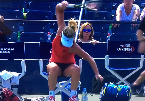 Video: CoCo Crushes Racquet in Epic Smash 