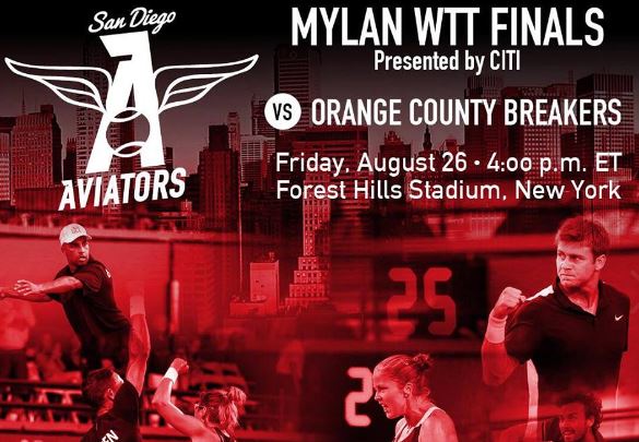 Aviators and Breakers to Square off in Mylan WTT Final 
