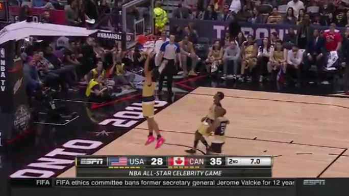 Watch: Milos Raonic Dunks at NBA Celebrity All-Star Game 