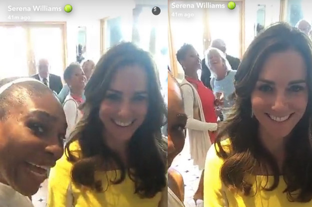 Watch: Serena Meets Kate Middleton on Snapchat 