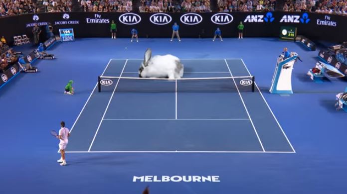 Federer Downs the Easter Bunny in Epic Clash 