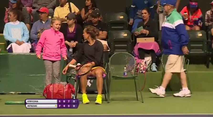 Watch: Petkovic Smashes Racquet as Lucky Fan Scores  
