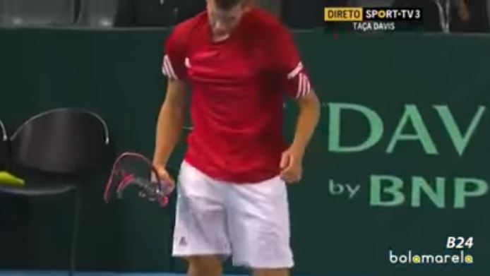 Watch: Thiem Goes Gonzo on Frame at Davis Cup 