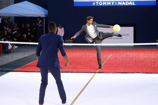 Video: Nadal and van der Wiel Play Footie-Tennis at Tommy Hilfiger Event 
