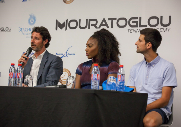 Patrick Mouratoglou, Serena Williams, Novak Djokovic